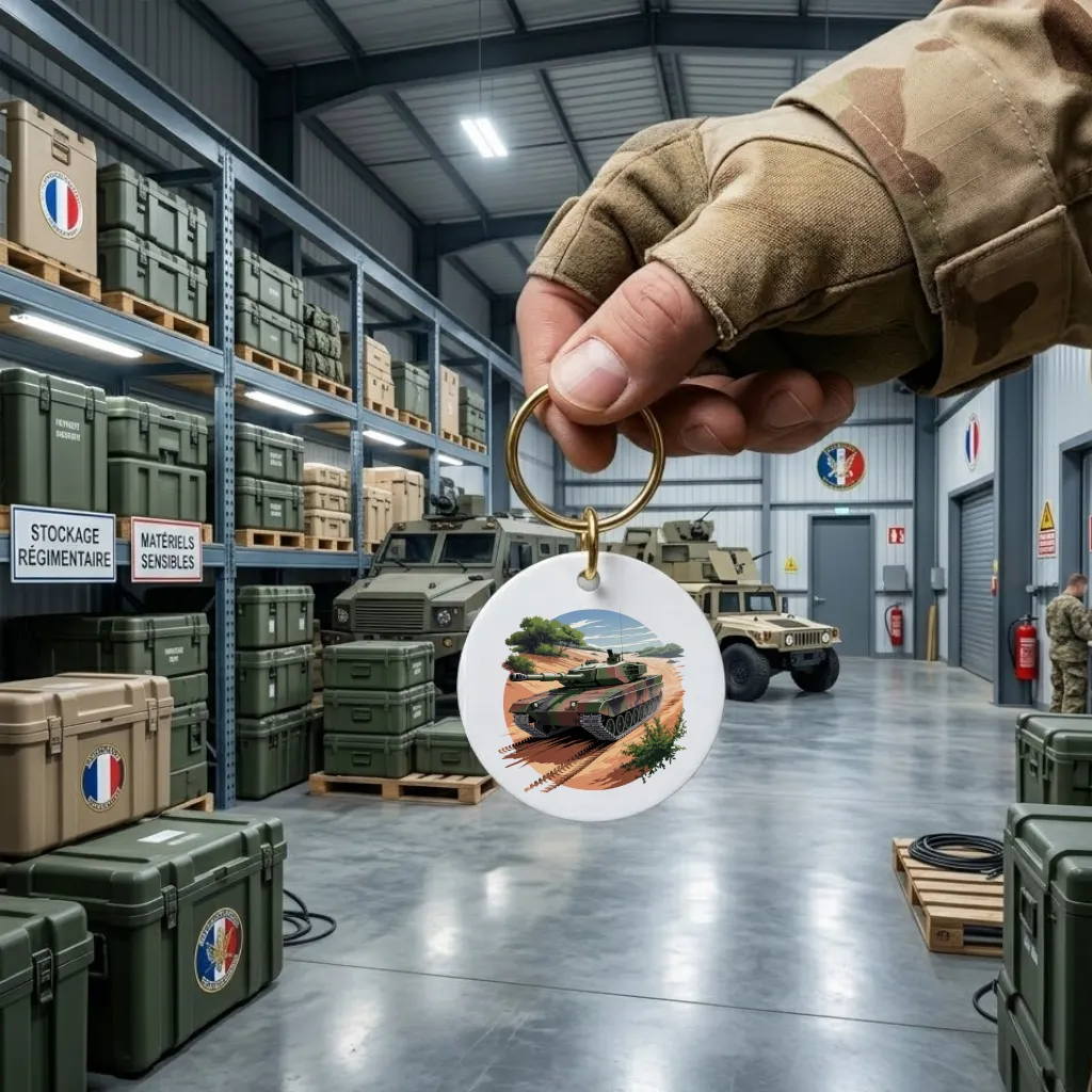 Char moderne dans le désert