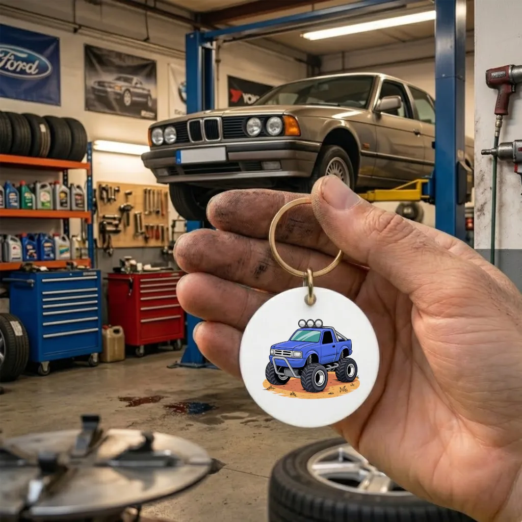 Monster truck bleu